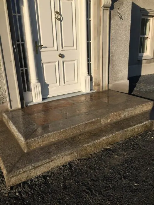 Stone paved steps