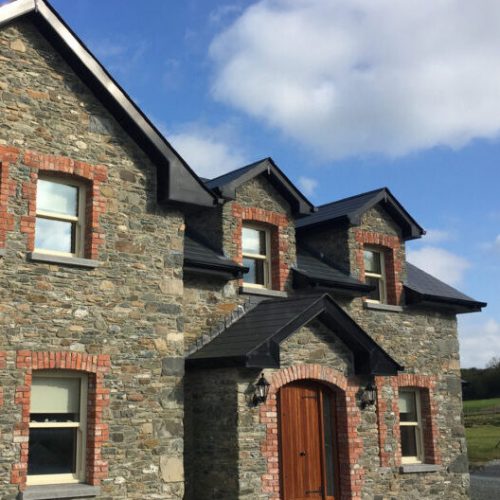 7. Limestone house salavged red brick